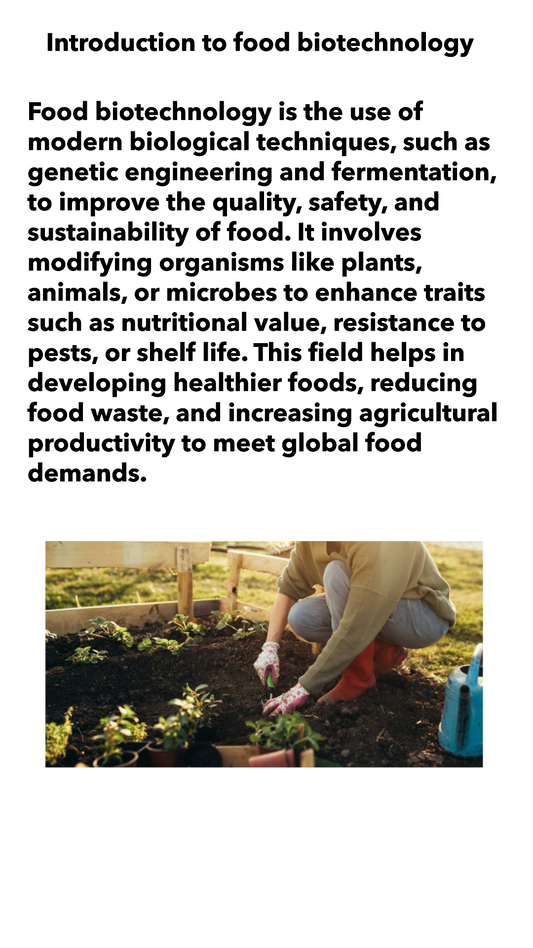 Guidance about food biotechnology